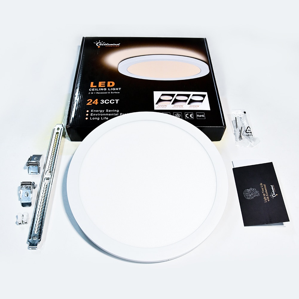 Led Plafond Verlichting 3CCT 18W 24W Moderne Opbouw Led-paneel Plafondlamp Voor Woonkamer Verlichting Armatuur