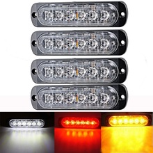 4 st 12v 6 led-lampor bärnstensfärgad / röd / vit / blå bil släpvagn motorcykel sidomarkeringsljus svängljus indikatorlampa