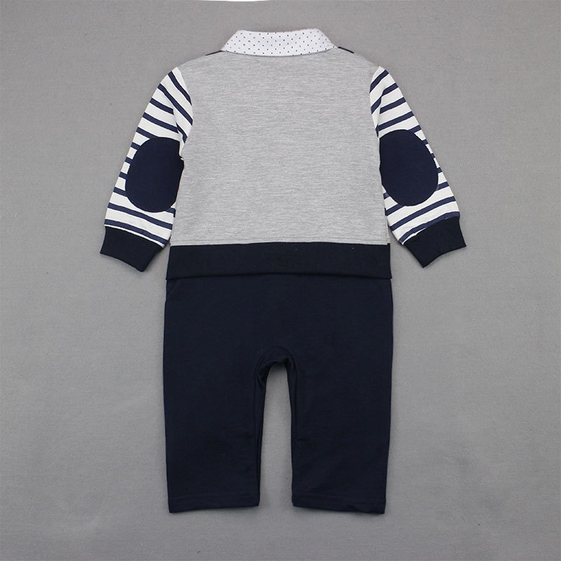 Baby Jongens Rompertjes Jumpsuits Pasgeboren Baby Gentleman Strikje Kleding Baby Jongens Kleding Set Zomer Baby Volledige Mouw Jumpsuits