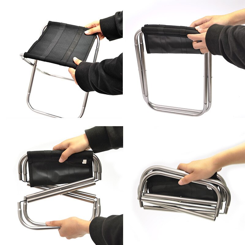 Banc pliable Portable léger, petit tabouret, chaise de voyage, pique-nique, pêche, métro, Train, Camping