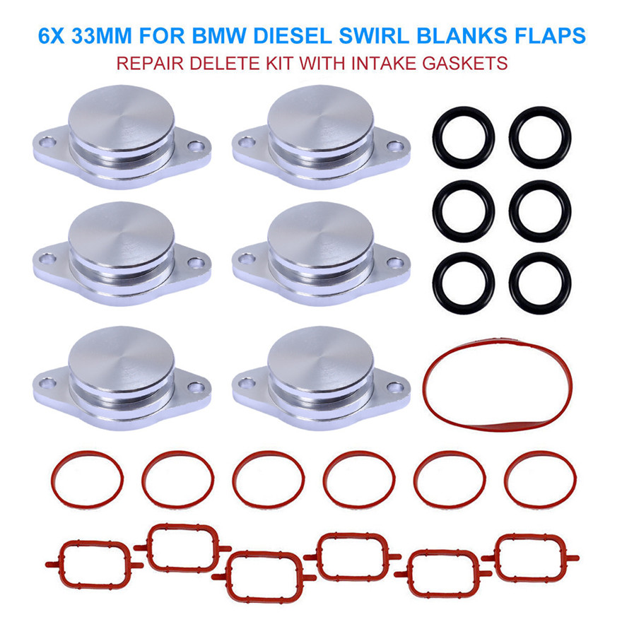 Intake Manifold Gaskets for BMW M47 E87 E46 E90 E91 E92 E93 E39 E60 M57 - Swirl Flap Blanks Repair Kit
