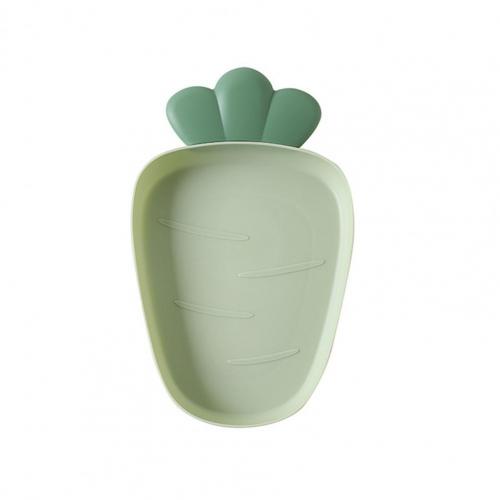 Attractive Dinner Plate Portable Snack Plate Lightweight Anti-wear Practical Food Grade Fruit Plate: Green