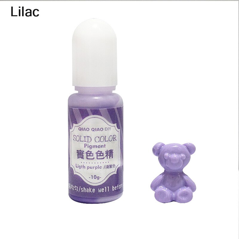 UV Resin Pigment Polish Solid Glue for Silicone Mold Jewelry Making DIY Handmade Crafts 18 Colors DOD886: light purple