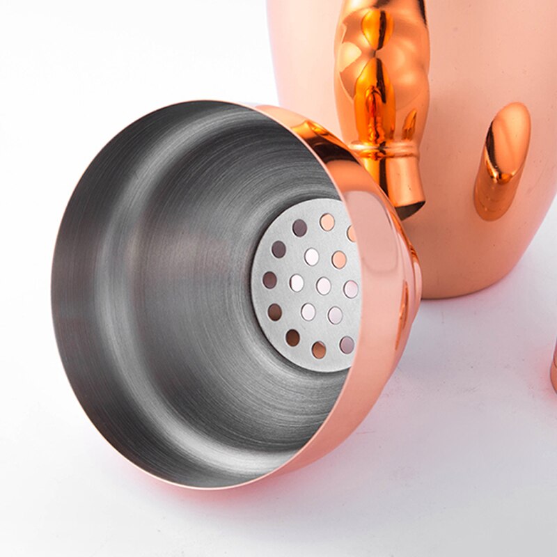 550ML/750ML Cocktail Shaker Mixer Stainless Steel Wine Boston Shaker Glass 400ml Bartender Drink Party Rose Gold Bar Tools