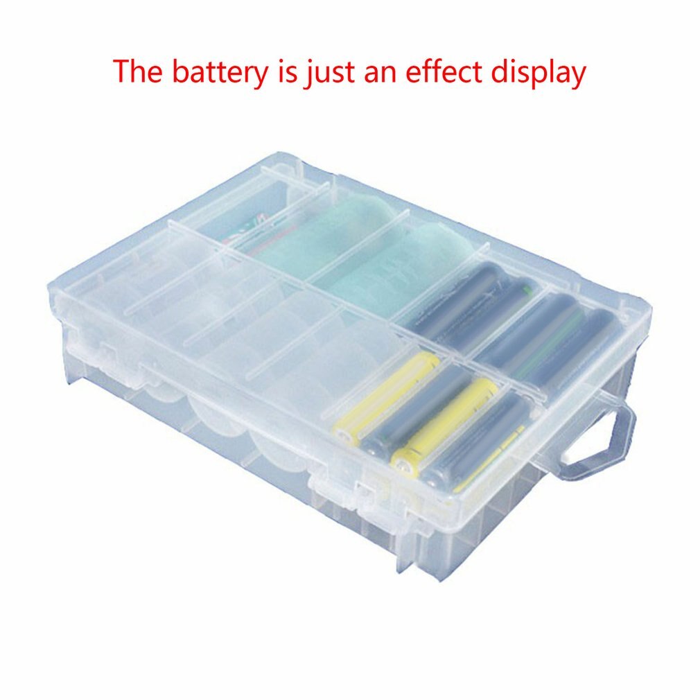 Piles Support Boîtier En Plastique Portable Porte-Batterie Boîte De Rangement Pour AA et AAA batterie Rechargeable Pleine Couverture: Default Title