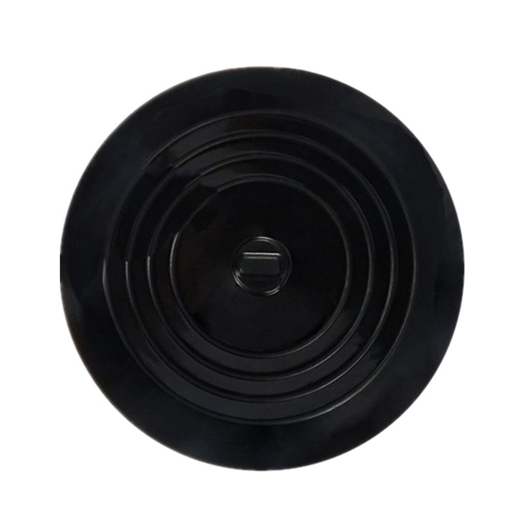 6Inch Siliconen Bad Stopper Grote Bad Drain Stopper Haar Stopper Flat Zuig Cover Drain Plug Voor Keukens Badkamers Wasserij: 1pcs Black