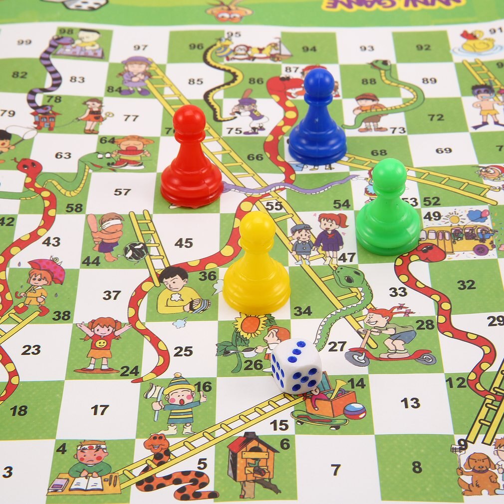 Eltern-Art spiel nicht-gewebten teppich schach schlange & leitern genießen familie spaß