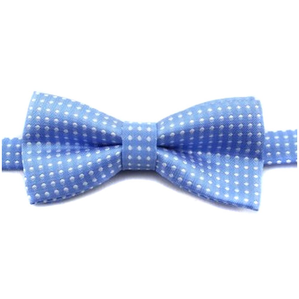 Formal Children's bow tie Polyester solid color Butterfly Wedding Party Dot Necktie Kid Suit Tuxedo Dicky Pet Bow Tie: Sky blue