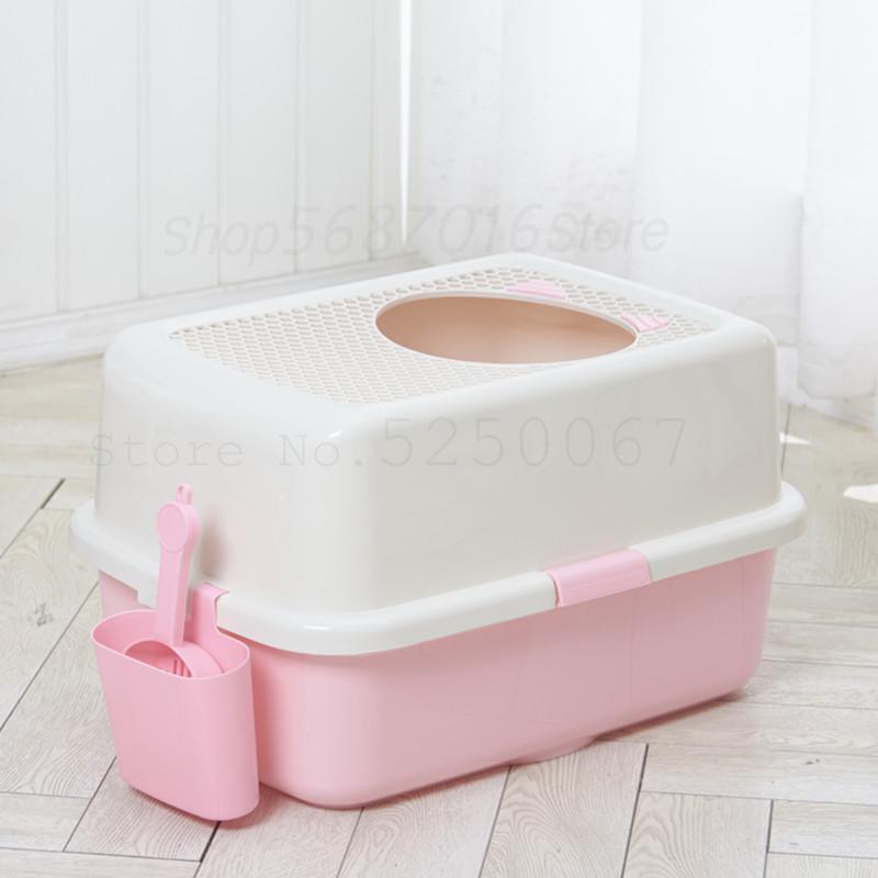 Fully Enclosed Cat Sand Basin Anti-splash Mesh Screen Super Large Cat Top Semi-enclosed Toilet Deodorizing Cat Sand Basin: Model9
