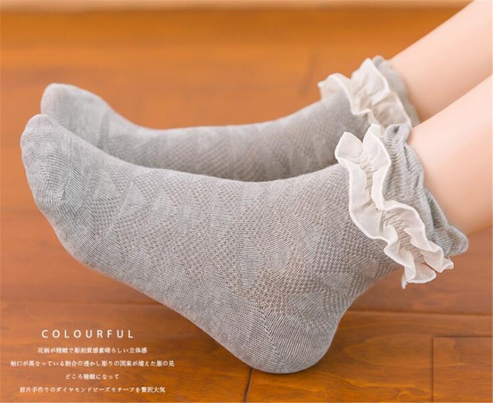 Lolita jeune fille japonaise belle femme chaussettes courtes multiples couleurs coton Socks B425