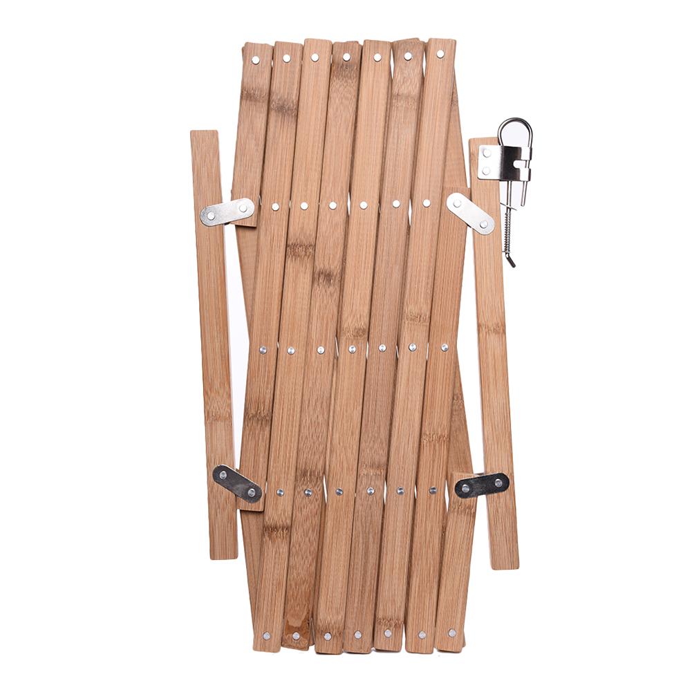 Para Puerta para mascotas cerca de valla de madera perro retráctil puerta corredera bebé mascota perro seguridad puerta mascotas aislado cerca recinto perro de seguridad