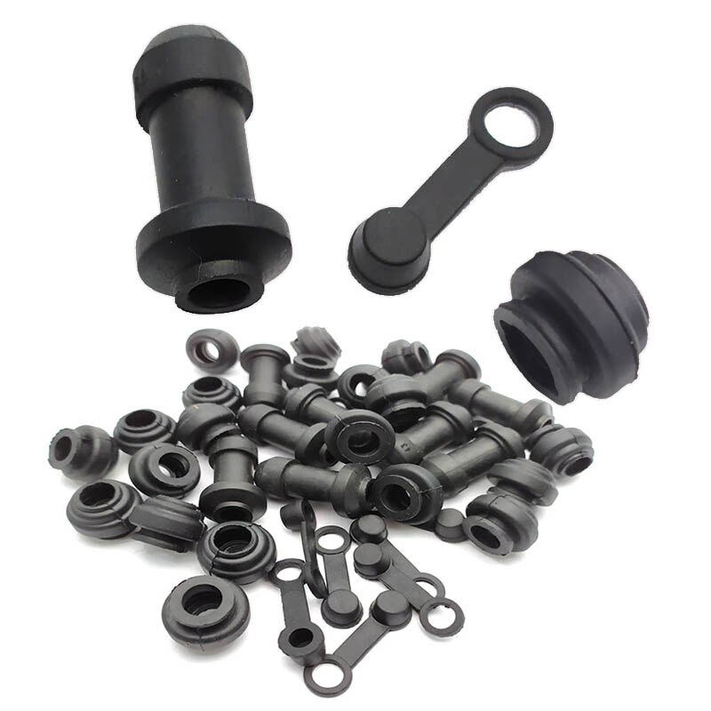 3pcs/Set Brake Pump Caliper Shock Absorber Sleeve Dust Jacket Rubber Sleeve for Motorcycle Electric Scooter Disc Brake