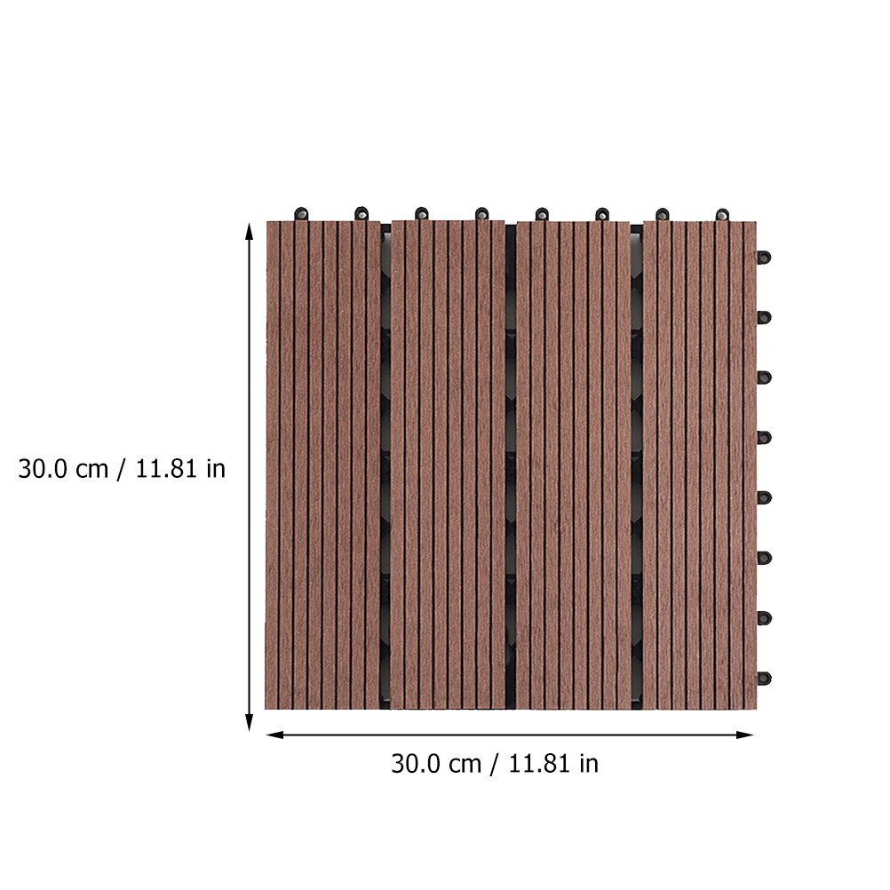 1PC draussen Holz Kunststoff Boden Wasserdicht Spleißen Boden für draussen Garten Balkon Hof