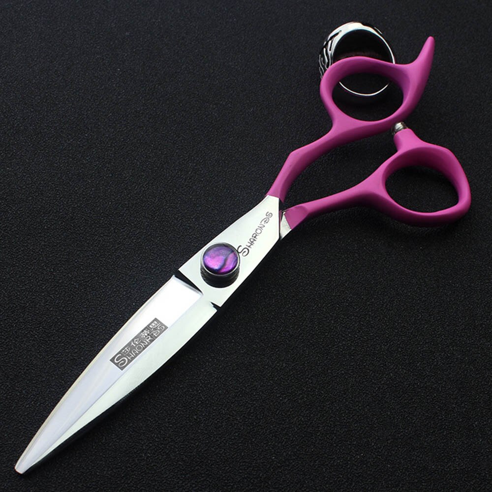 Professionele kappers schaar 6.0 inch lancet schaar Japan 440c roestvrij staal haar schaar kapper schaar: pink scissors