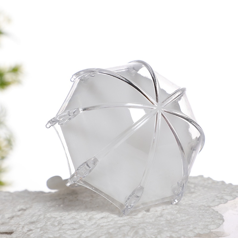 12 unids/set paraguas portátil de plástico cajas de dulces Baby Shower Bonbonniere paquete para de fiestas caja