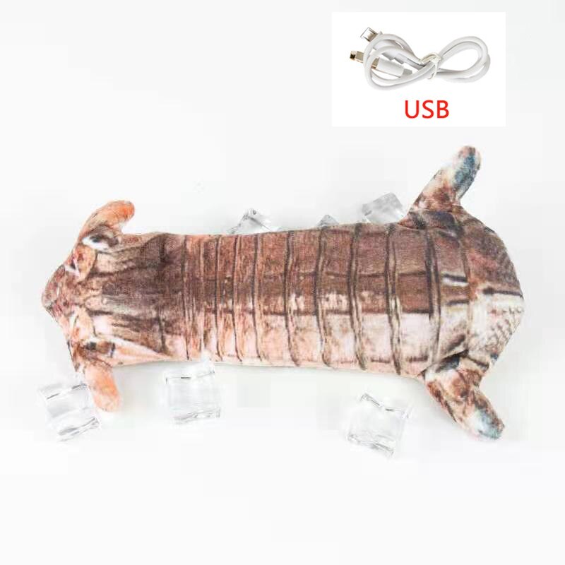 Pet Soft Electronic Fish Shape Cat Toy Electric USB Charging Simulation Fish Toys Funny Cat Chewing Playing Supplies Dropshiping: Pippi Shrimp