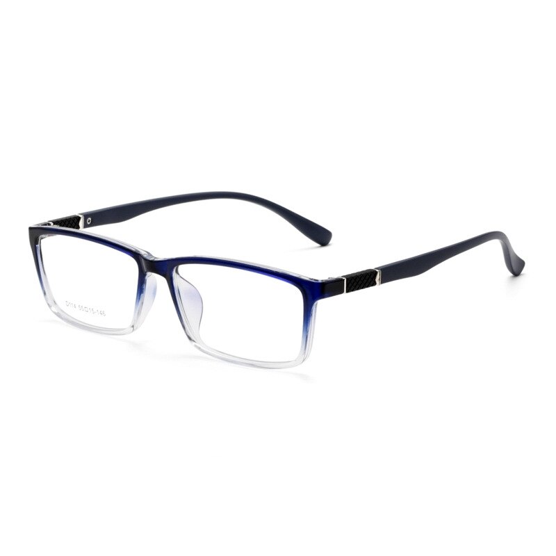 Männer Brille Rahmen Ultraleicht retro Myopie Platz TR90 Anti-Blau Licht Optische Brillen Rahmen Frauen D114: Blau