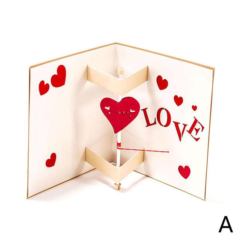 3D drei dimensionale gruß karte jahrestag valentinstag gruß Schild karte hoch karte kreative liebhaber F6G8: A