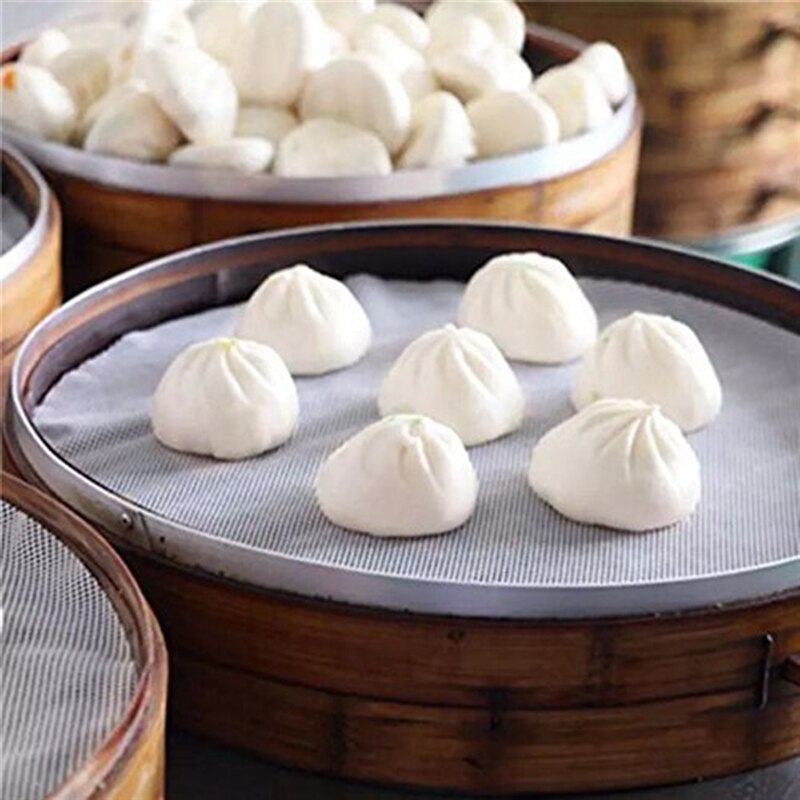 35/40CM Silicone Non-Stick Steamer Dim Sum Kitchen Cooking Steam Mat For Steamer Cooker Stuffed Bun Dumplings Reusable