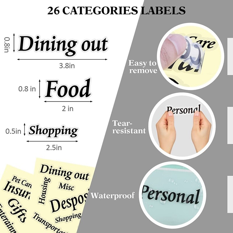 Budget Bindmiddel, A6 Pu Notebook Planning Notepad, Vervangbare 6 Ringband Coverfor Persoonlijke Planning Van Budget Saving