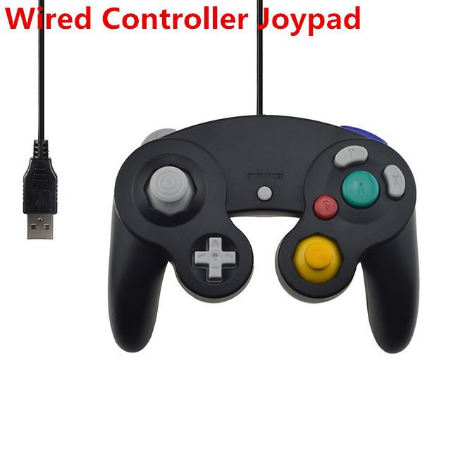 Hobbylane Voor Gamecube Pc Usb Bedraad Trillingen Controller Joypad Joystick Voor Nintend Gamepad Voor Ngc Gc Mac Computer Gamepad D29: Black