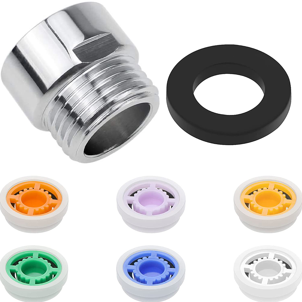 Bathroom Faucets Shower Adapter System Flow Reducer Limiter Set Water Saving Cores 6 Different Flows Hose Restrictor Washer Kits