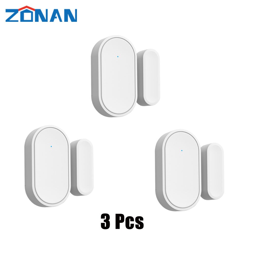 ZONAN D30 Mini 433MHz Wireless Window Door Sensor for Home Burglar Security Alarm System Remote Control Door Lock Android Ios: 3 Pcs