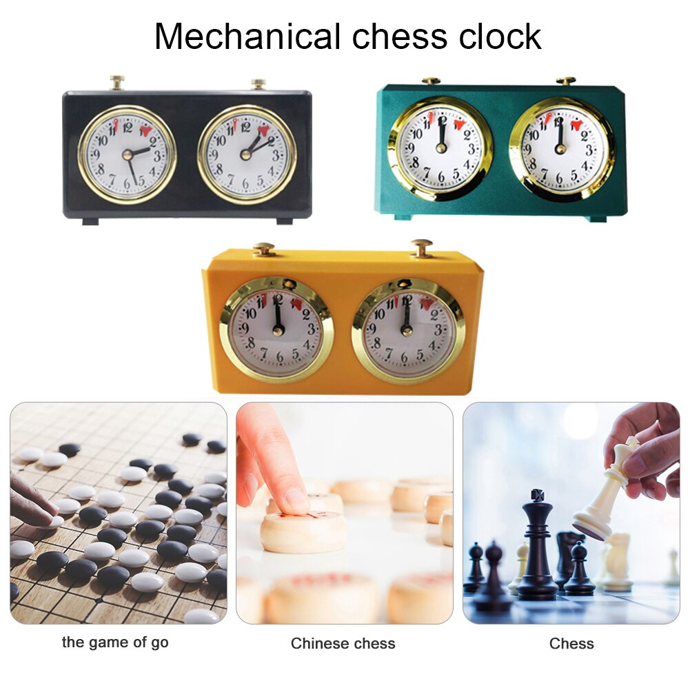 Draagbare Mechanische Schaken Timer Klok Vintage Schaken Concurrentie Board Game Klok Voor Entertainment Playing Game