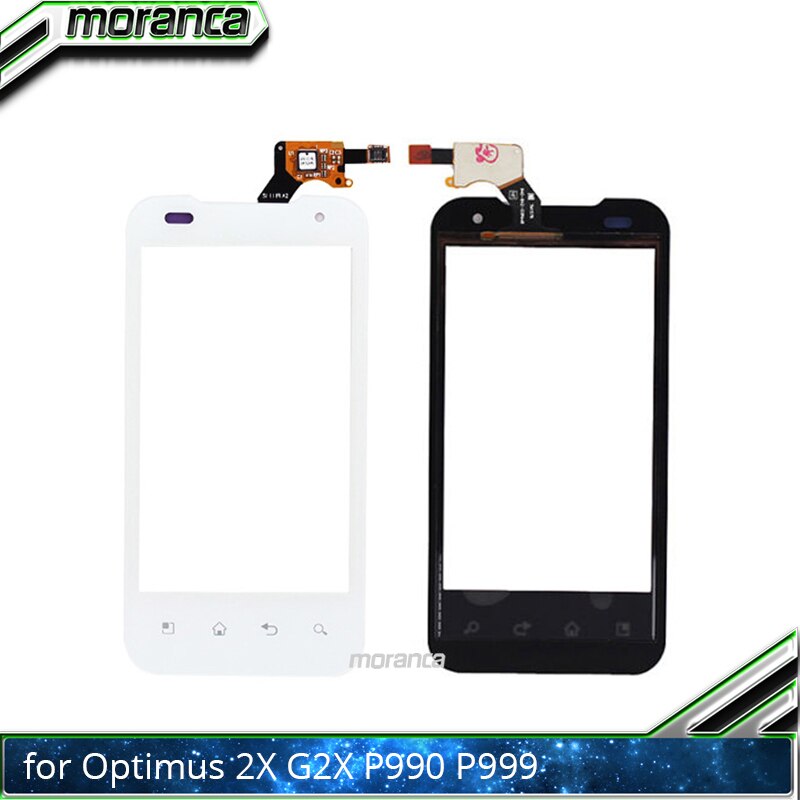 4.0 ''  p990 p999 touch panel til lg optimus 2x g2x 4g p990 p999 touch screen digitaliseringssensor front glas linse panel sort hvid