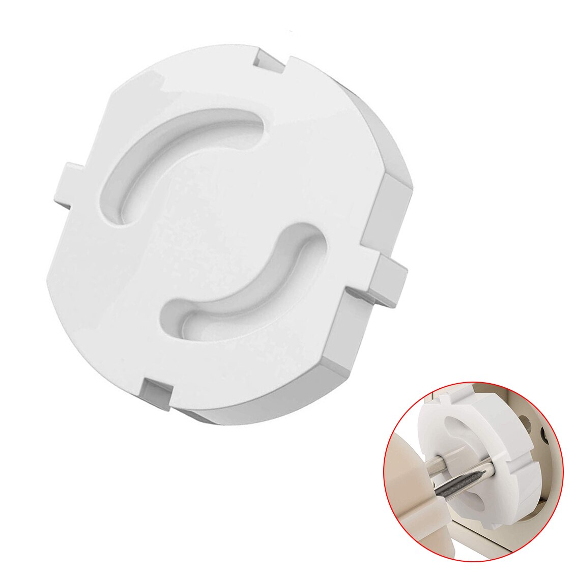 Socket protector baby safety socket cover anti-electric shock for EU power socket brand white plastic durable