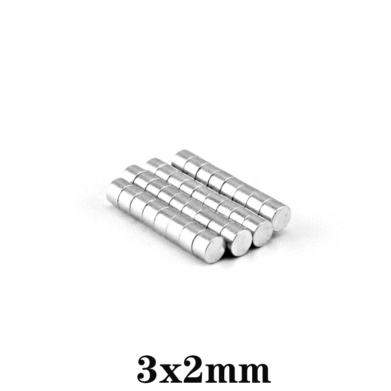 100~5000pcs 3x2 Search Minor Diameter Magnet 3mm x 2mm Bulk Small Round Magnets 3x2mm Neodymium Disc Magnets 3*2 strong magnet