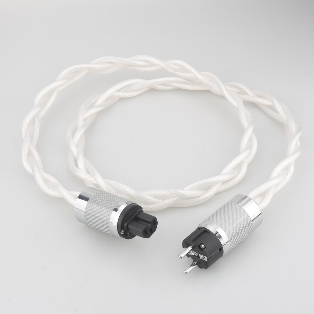 Hifi hopea virtajohto 5n cc yksikide us/eu ac audiophile audiovahvistin dac suodatin hiilikuitu rodium pinnoitus pistoke