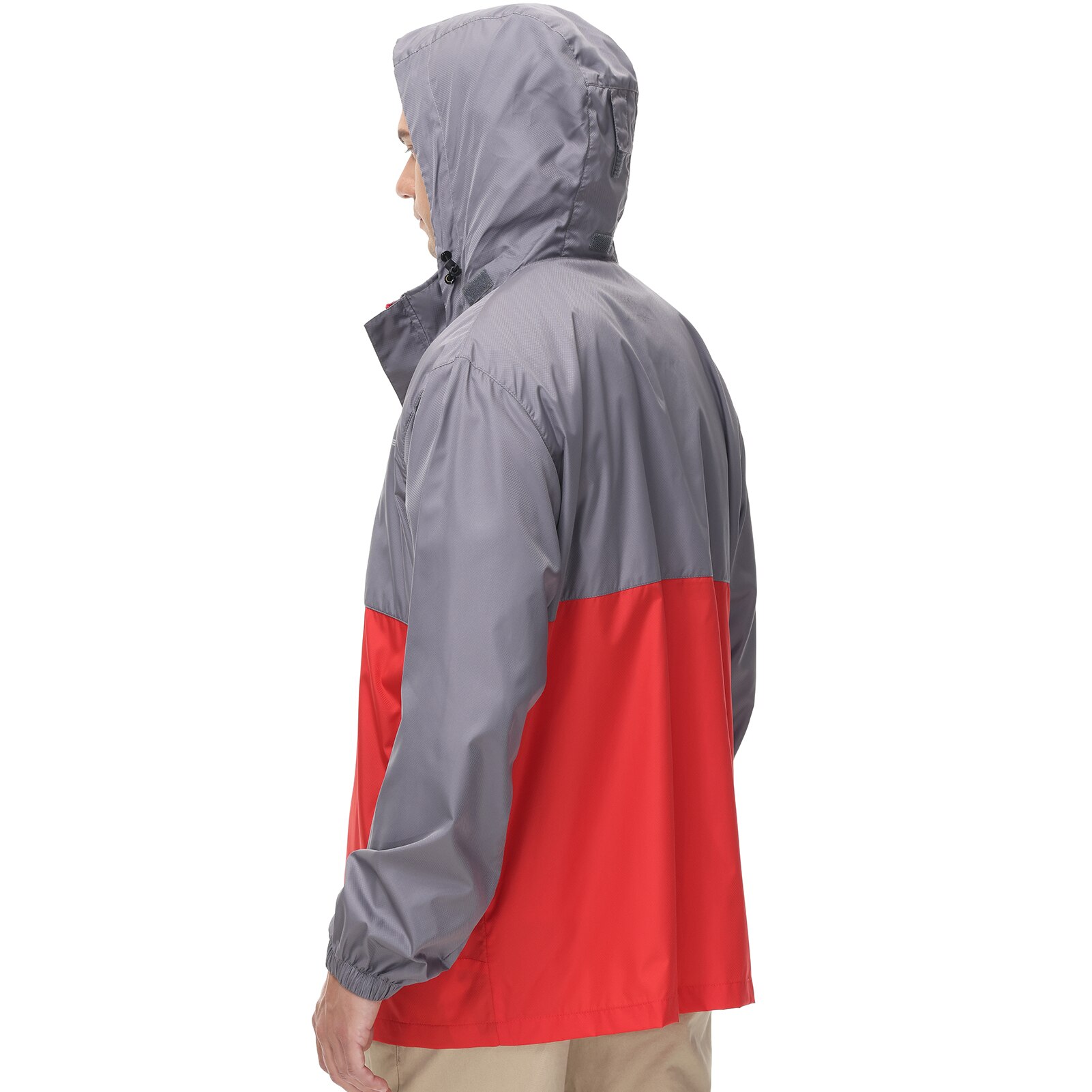 Bassdash Lightbare Series Men’s Lightweight Water Resistant Raincoat Ripstop Packable Breathable Hooded Windbreaker Jacket LB02M