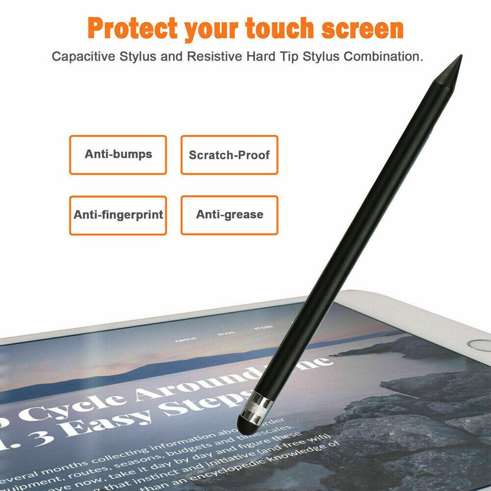 2 in 1 Touch Screen Pen Stylus Thin Capacitive Universal For Tablet Phone PC