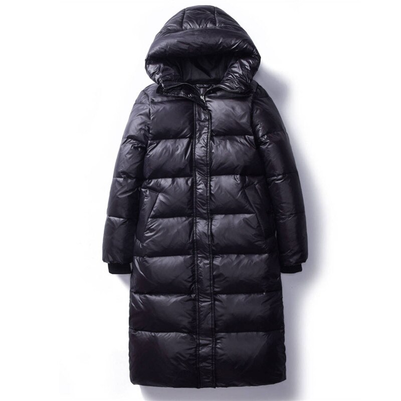 Women's Lightweight Long Hooded Down Parka With Slim Fit Warmth And Style For Cold Weather main image 1