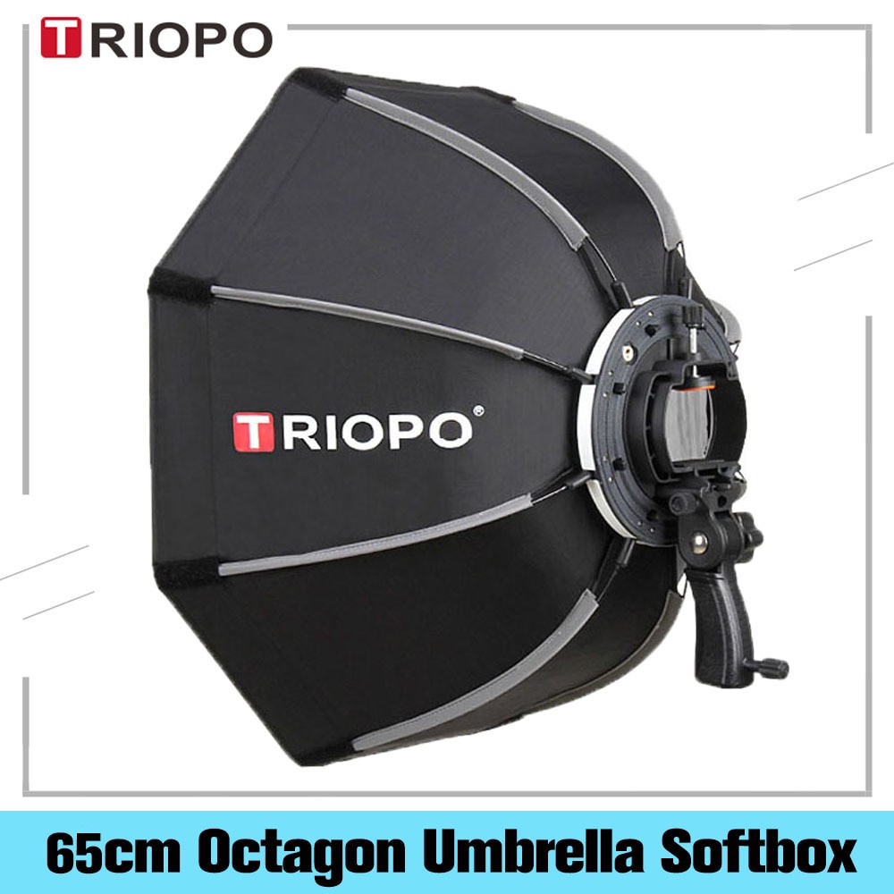 Triopo 65 Cm Paraplu Softbox Draagbare Outdoor Achthoek Voor Godox Yongnuo Flash Speedlite Softbox Fotografie Studio Accessoires