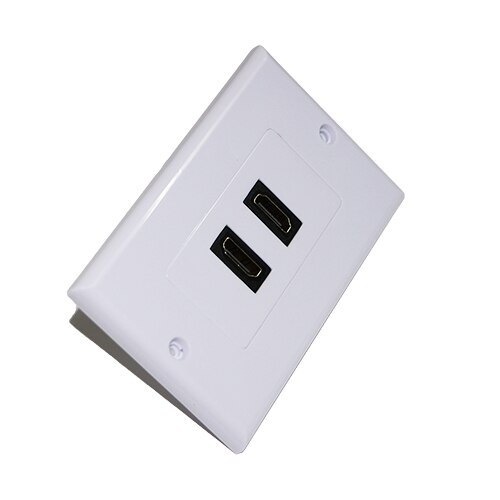 10 Pieces 2 Ports 120 Network Faceplate with HDMI Adapter,Coupler Female to Female