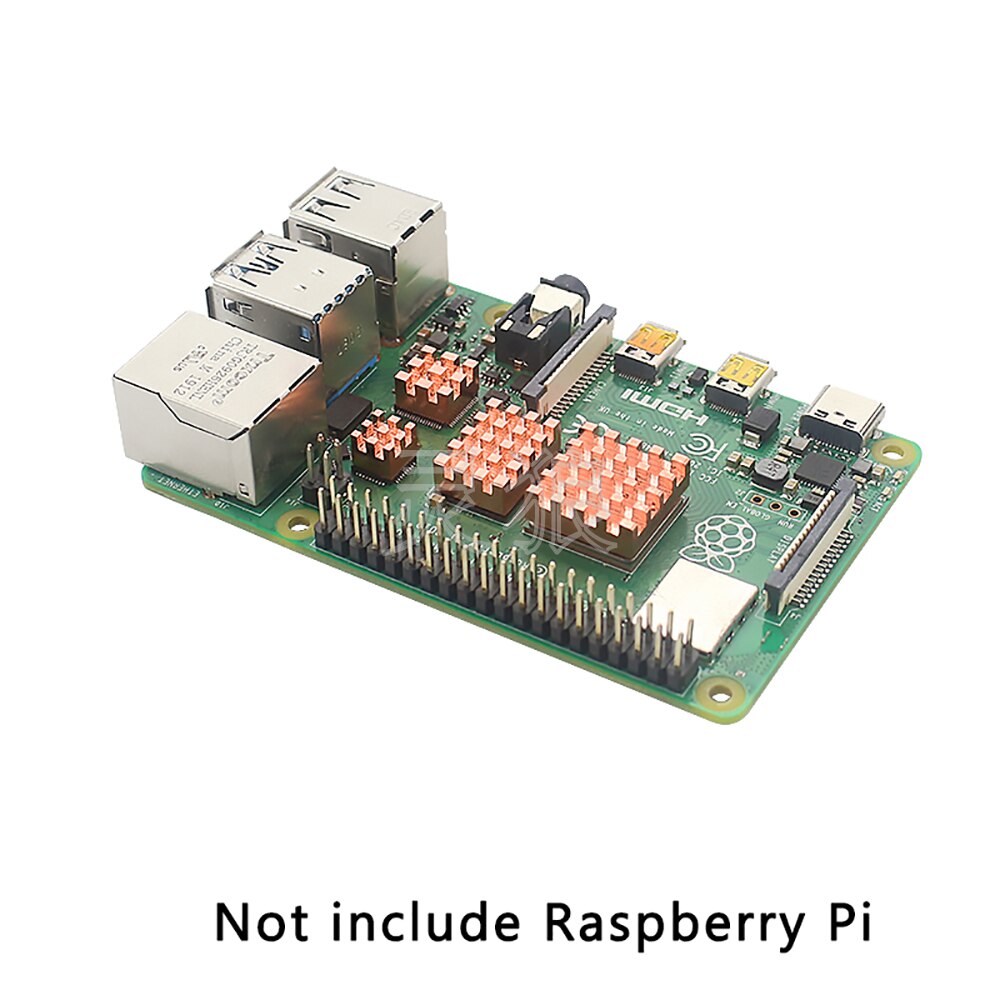 ITINIT-disipador de calor de cobre R43 Raspberry Pi 4 Modelo B, disipador de calor de Metal, CPU RAM, disipación de calor, ventilador de enfriamiento pasivo