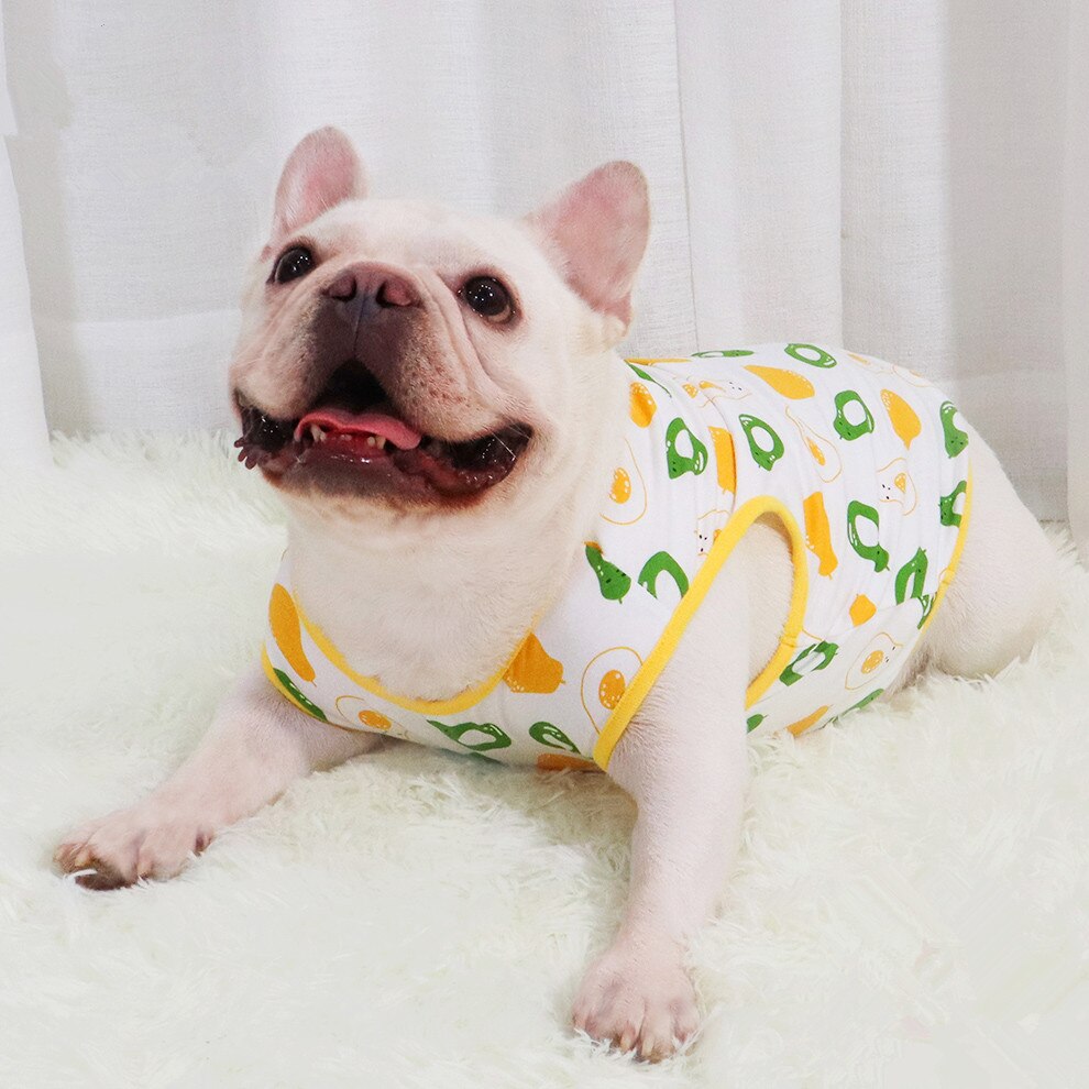 Fransk bulldog vest frakke sommer hundetøj mops hundetøj puddel bichon frise schnauzer walisisk corgi shiba inu kæledyr kostume