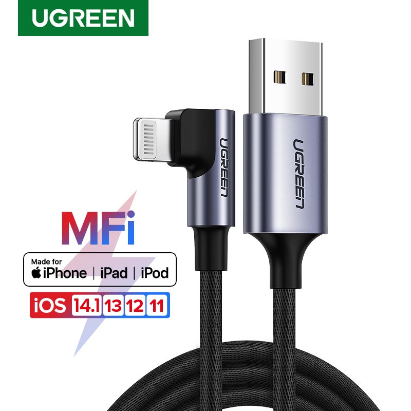 Ugreen USB Cable for iPhone 12 Mini Pro Max 2.4A Lightning Fast Charge Data Cable for iPhone X 11 8 Mobile Phone Charger Cable