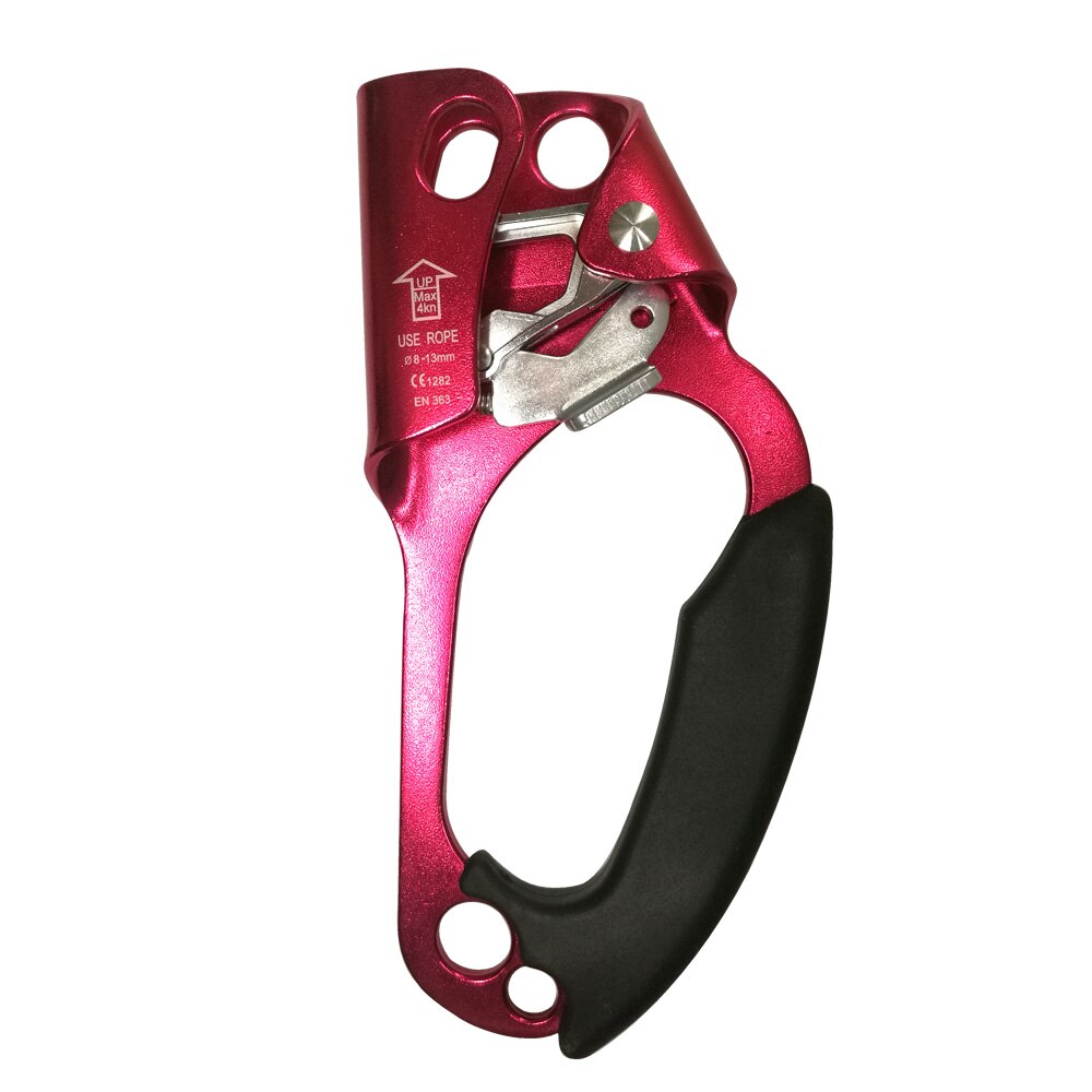 Left Right Rock Climbing Hand Ascender Riser For 8-13mm Rope Hand Grasp Ascender Rescue Caving Mountaineering Tree Climber Equip