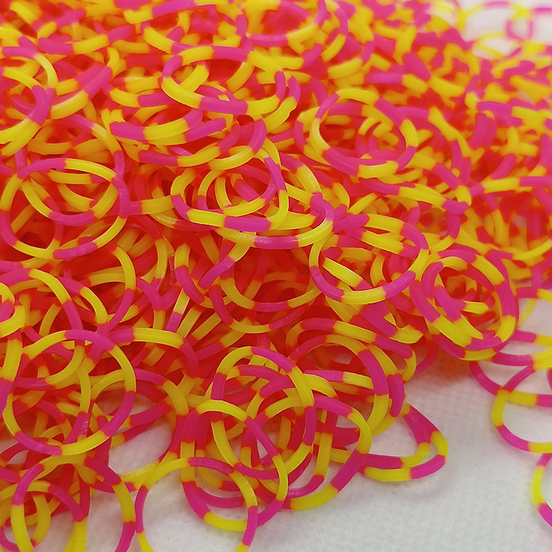 DIY telar pulsera de goma niñas niños pulsera decorativa muñeca collar clásico hecho a mano joyería de juguete: YELLOW