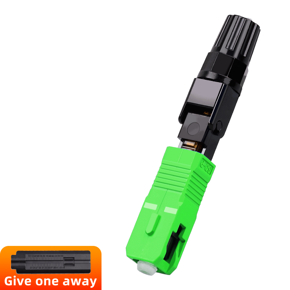 SIGS Fiber Cold Splicer Fiber Optic Connector SC-APC Connector FTTH Embedded Leather Wire Quick Connector: GRAY