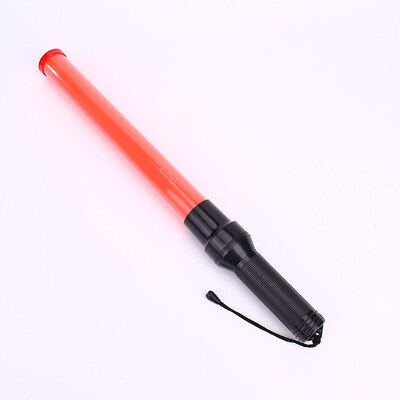 54CM Battery-powered fire traffic command Light stick LED traffic police safety baton Evacuation life-saving indicator tool: A