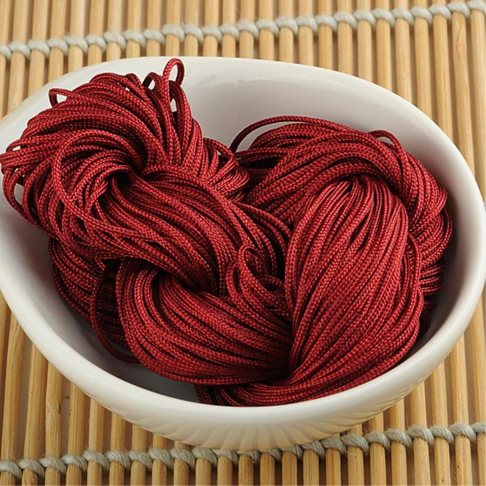 20M Shamballa Beads Bracelet Thread 1mm Polyester Cord Chinese Knot Macrame Rattail Cord For DIY Jewelry Findings: 9