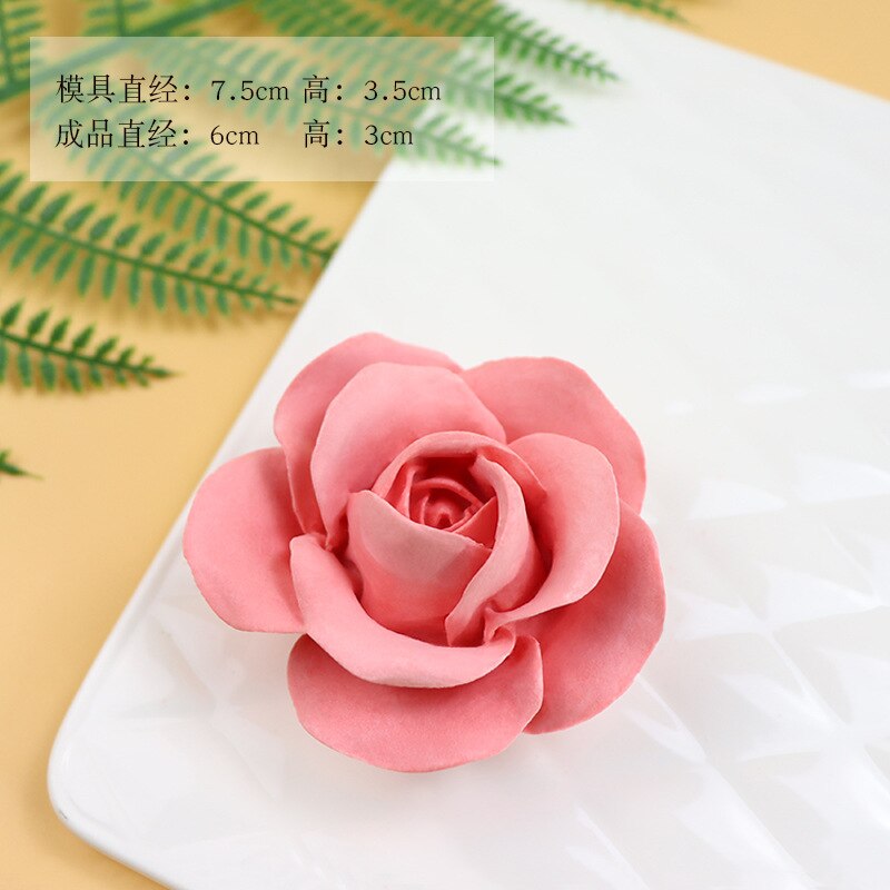 Rose blomst mousse kage silikone form chokolade form kage dekoration bagegrej fødevarekvalitet silikone: 3
