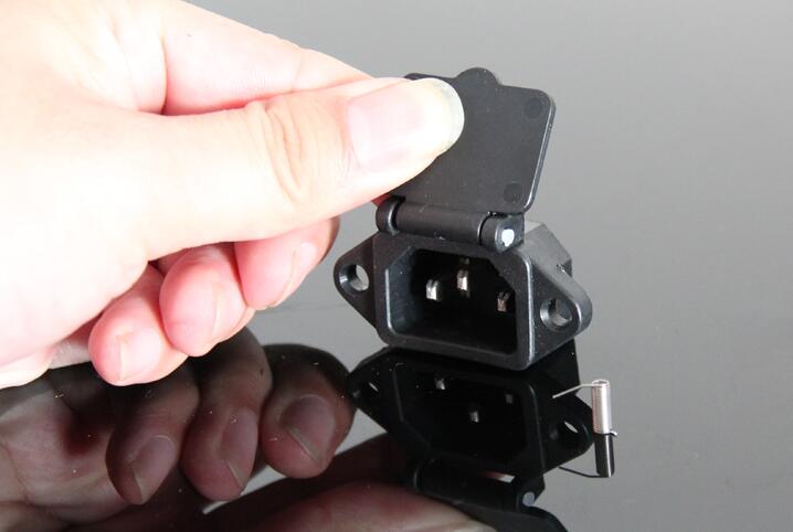 3Pcs Ac 250V 10A 3P Iec320 C14 Inlet Plug Power Socket Black W Cover