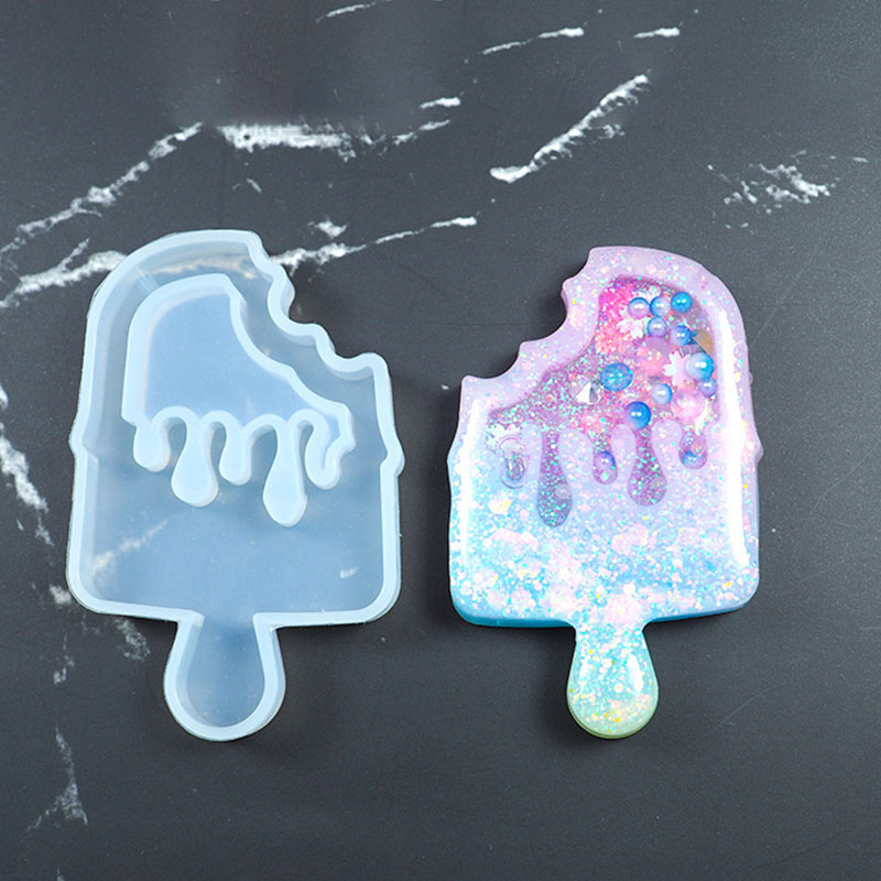 1pcs Shaker Molds Quicksand Epoxy Popsicle Resin Molds Silicone Mold Star Bear Key Chain Charm Craft Pendant Tools: 2