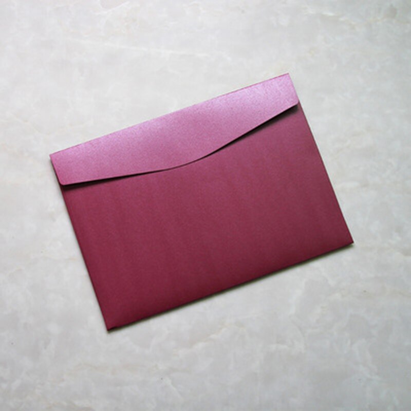 Lot de 20 enveloppes en papier Kraft, format A4, 5 couleurs, grande taille, Vintage, papeterie, pour documents: Wine Red