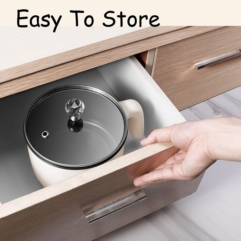 200V Multifunctional Household Electric Cooker Mini Low Power Electric Pot Student Dormitory Noodle Pot 1.5L